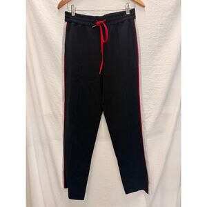 RUMERE Design in Japan Black Red Stripe Trouser Pants Size Medium Cozy Lounge